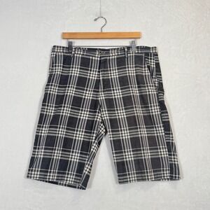 Vercho Y2K Gray & White Plaid Shorts 36x23